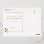 Elegant Gold Hope Calligraphy Script on Black Folie Feestdagen Briefkaart (Achterkant)