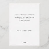 Elegant Gold Hope Calligraphy Script on Black Folie Feestdagenkaart (Achterkant)