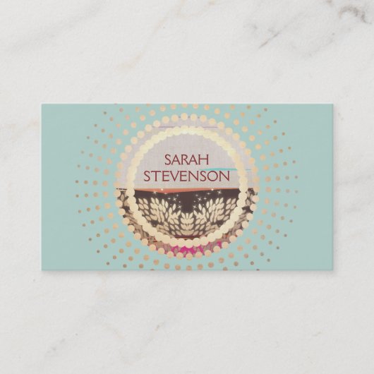 Elegant Gold Horizon Country Natuur Visitekaartje (Voorkant)