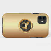 Elegant Gold Horse iPhone 5 Hoesje (Achterkant (horizontaal))