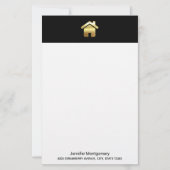 Elegant Gold House Symbol Real Estate Design (Voorkant)