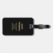 Elegant Gold House Symbol Real Estate Design Bagagelabel (Achterkant horizontaal)