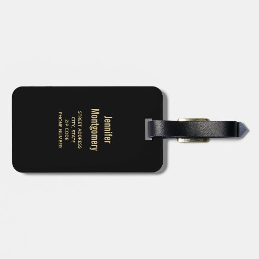 Elegant Gold House Symbol Real Estate Design Bagagelabel (Achterkant horizontaal)