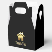 Elegant Gold House Symbol Real Estate Design Bedankdoosjes (Geopend)