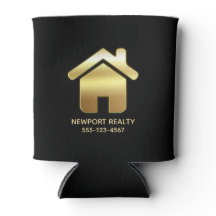 Elegant Gold House Symbol Real Estate Design