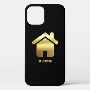 Elegant Gold House Symbol Real Estate Design Case-Mate iPhone Case
