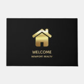 Elegant Gold House Symbol Real Estate Design Deurmat (Voorkant)