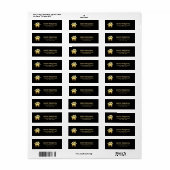 Elegant Gold House Symbol Real Estate Design Etiket (Full Sheet)