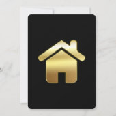 Elegant Gold House Symbol Real Estate Design Feestdagenkaart (Voorkant)