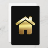 Elegant Gold House Symbol Real Estate Design Feestdagenkaart (Voorkant / Achterkant)