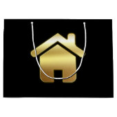 Elegant Gold House Symbol Real Estate Design Groot Cadeauzakje (Voorkant)