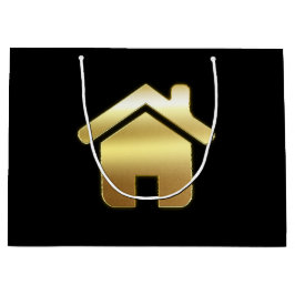 Elegant Gold House Symbol Real Estate Design Groot Cadeauzakje