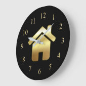 Elegant Gold House Symbol Real Estate Design Grote Klok (Hoek)