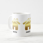 Elegant Gold House Symbol Real Estate Design Koffiemok (Voorkant links)