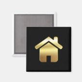 Elegant Gold House Symbol Real Estate Design Magneet (Voorkant / Achterkant)