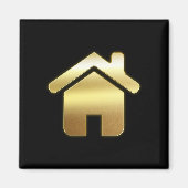 Elegant Gold House Symbol Real Estate Design Magneet (Voorkant)