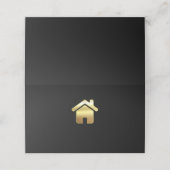 Elegant Gold House Symbol Real Estate Design Plaatskaartje (Buitenkant ongevouwen)