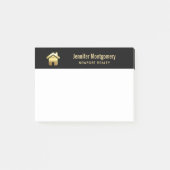 Elegant Gold House Symbol Real Estate Design Post-it® Notes (Voorkant)