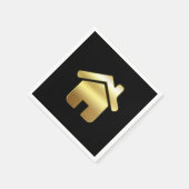 Elegant Gold House Symbol Real Estate Design Servet (Hoek)