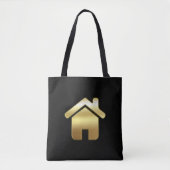 Elegant Gold House Symbol Real Estate Design Tote Bag (Voorkant)