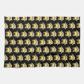 Elegant Gold House Symbol Real Estate Patroon Theedoek (Horizontaal)