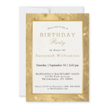 Elegant Gold Hummingbird Glam Birthday Party