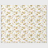 Elegant Gold Hummingbird Glam Cadeaupapier (Vlak)