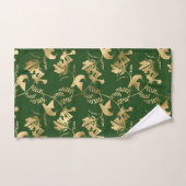 Elegant Gold Hummingbird Glam Green Bad Handdoek (Handdoek)