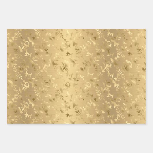Elegant Gold Hummingbird Wrapping Paper Sheets (Voorkant 3)
