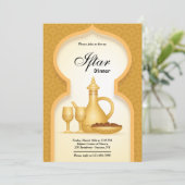 Elegant gold Iftar-uitnodiging Kaart (Staand voorkant)