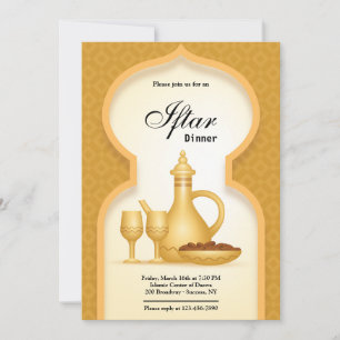 Elegant gold Iftar-uitnodiging Kaart