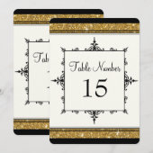 Elegant Gold in Black  Script Typografie Kaart (Voorkant / Achterkant)