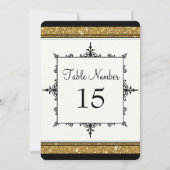 Elegant Gold in Black  Script Typografie Kaart (Voorkant)