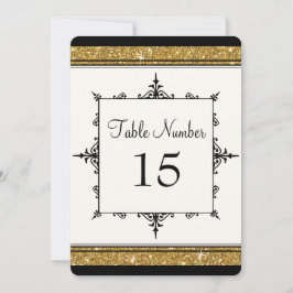 Elegant Gold in Black  Script Typografie Kaart