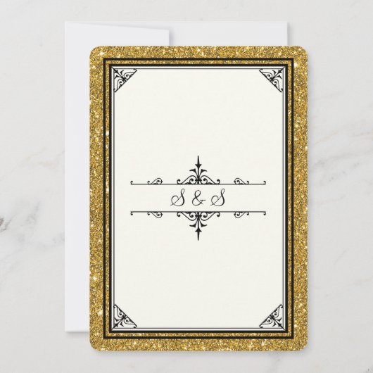 Elegant Gold in Black Script Vrijgezellenfeest Kaart (Achterkant)