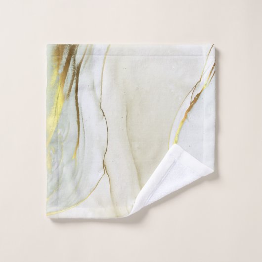 Elegant Gold Ink Abstract Patroon Bad Handdoek (Wasdoekje)