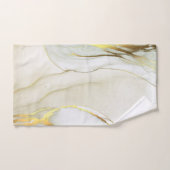 Elegant Gold Ink Abstract Patroon Bad Handdoek (Handdoek)