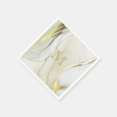 Elegant Gold Ink Abstract Patroonmonogram Servet (Hoek)