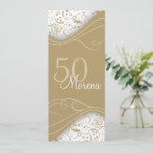 Elegant Gold Invitation Kaart (Staand voorkant)