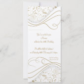 Elegant Gold Invitation Kaart (Achterkant)