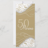 Elegant Gold Invitation Kaart (Voorkant)