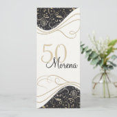 Elegant Gold Invitation Kaart (Staand voorkant)