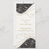 Elegant Gold Invitation Kaart (Achterkant)