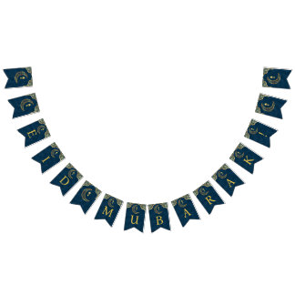 Elegant Gold Islamic Art Eid Mubarak Eid Vlaggetjes