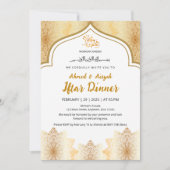 Elegant Gold Islamic Ramadan Iftar Invitation Kaart (Voorkant)