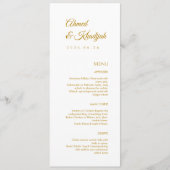 Elegant Gold Islamic Wedding Menu Card Flat Menu (Voorkant)