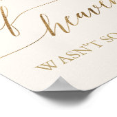 Elegant Gold & Ivory als de hemel nog niet zo ver  Poster (Hoek)