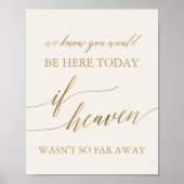 Elegant Gold & Ivory als de hemel nog niet zo ver  Poster (Voorkant)