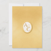 Elegant Gold Ivory  Floral Luxury Wedding Kaart (Achterkant)