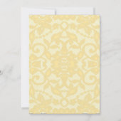 Elegant Gold & Ivory Lace Wedding Invitations Kaart (Achterkant)